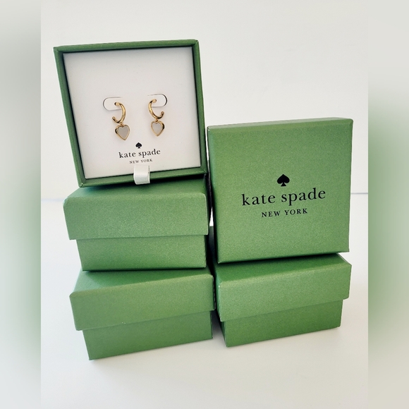 Kate Spade Gold Heart Huggie Earrings - Picture 2 of 2
